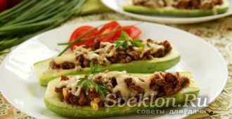 лодочки из кабачков с фаршем