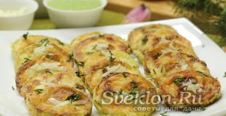 Кабачки жареные с чесноком