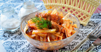 капуста тушеная со свининой