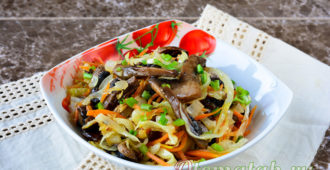 капуста с грибами