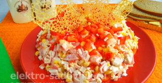 салат Коралловый риф с крабовыми палочками
