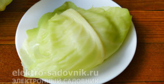 капустные листы в микроволновке