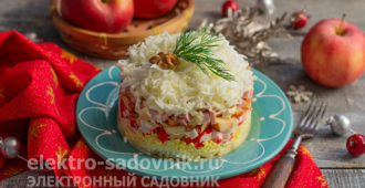 салат снежная королева