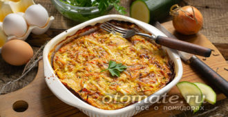 запеканка с курицей и кабачками