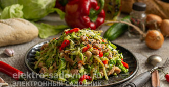салат капуста с мясом