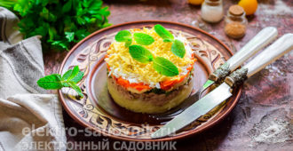 праздничный салат Мимоза