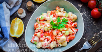 салат Остренький с фасолью и крабовыми палочками